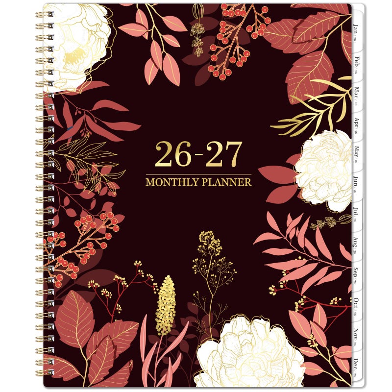 Indeme 2026-2027 Monthly Planner - 2 Year Monthly Planner/Calendar 2026-2027, Jan 2026 - Dec 2027, 11"" x 9"", 24 Months, Tabs, Back Pocket, Holidays, Twin-Wire Binding, Note Pages - Image 1